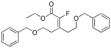 5-BENZYLOXY-3-(2-BENZYLOXY-ETHYL)-2-FLUORO-PENT-2-ENOIC ACID ETHYL ESTER Struktur