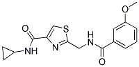 N-CYCLOPROPYL-2-([(3-METHOXYBENZOYL)AMINO]METHYL)-1,3-THIAZOLE-4-CARBOXAMIDE Struktur