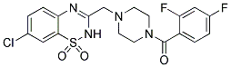 7-CHLORO-3-([4-(2,4-DIFLUOROBENZOYL)PIPERAZIN-1-YL]METHYL)-2H-1,2,4-BENZOTHIADIAZINE 1,1-DIOXIDE Struktur