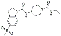 N-(1-[(ETHYLAMINO)CARBONYL]PIPERIDIN-4-YL)-5-(METHYLSULFONYL)INDOLINE-1-CARBOXAMIDE Struktur