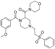 4-((1-(3-METHOXYBENZOYL)-4-[2-(PHENYLSULFONYL)ETHYL]PIPERAZIN-2-YL)CARBONYL)MORPHOLINE Struktur