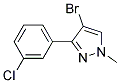 4-BROMO-3-(3-CHLOROPHENYL)-1-METHYL-1H-PYRAZOLE Struktur