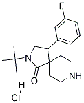 2-TERT-BUTYL-4-(3-FLUOROPHENYL)-2,8-DIAZASPIRO[4.5]DECAN-1-ONE HYDROCHLORIDE Struktur