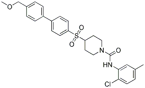 N-(2-CHLORO-5-METHYLPHENYL)-4-([4'-(METHOXYMETHYL)BIPHENYL-4-YL]SULFONYL)PIPERIDINE-1-CARBOXAMIDE Struktur