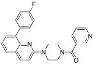 8-(4-FLUOROPHENYL)-2-[4-(PYRIDIN-3-YLCARBONYL)PIPERAZIN-1-YL]QUINOLINE Struktur