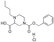 4-BUTYL-PIPERAZINE-1,3-DICARBOXYLIC ACID 1-BENZYL ESTER HYDROCHLORIDE Struktur