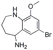 7-BROMO-9-METHOXY-2,3,4,5-TETRAHYDRO-1H-BENZO[B]AZEPIN-5-YLAMINE Struktur