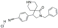 4-(2-BENZYL-1-OXO-2,8-DIAZASPIRO[4.5]DECAN-4-YL)BENZONITRILE HYDROCHLORIDE Struktur