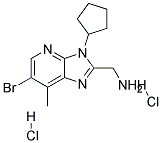 C-(6-BROMO-3-CYCLOPENTYL-7-METHYL-3H-IMIDAZO[4,5-B]PYRIDIN-2-YL)-METHYLAMINE DIHYDROCHLORIDE Struktur