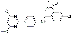 N-[4-CHLORO-2-(METHYLSULFONYL)BENZYL]-4-(4,6-DIMETHOXYPYRIMIDIN-2-YL)ANILINE Struktur