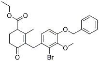 3-(4-BENZYLOXY-2-BROMO-3-METHOXY-BENZYL)-2-METHYL-4-OXO-CYCLOHEX-2-ENECARBOXYLIC ACID ETHYL ESTER Struktur