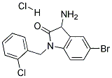 3-AMINO-5-BROMO-1-(2-CHLORO-BENZYL)-1,3-DIHYDRO-INDOL-2-ONE HYDROCHLORIDE Struktur