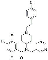 N-(1-[2-(4-CHLOROPHENYL)ETHYL]PIPERIDIN-4-YL)-2,4,5-TRIFLUORO-N-(PYRIDIN-3-YLMETHYL)BENZAMIDE Struktur