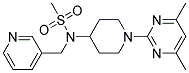 N-[1-(4,6-DIMETHYLPYRIMIDIN-2-YL)PIPERIDIN-4-YL]-N-(PYRIDIN-3-YLMETHYL)METHANESULFONAMIDE Struktur