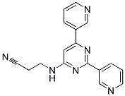 3-[(2,6-DIPYRIDIN-3-YLPYRIMIDIN-4-YL)AMINO]PROPANENITRILE Struktur