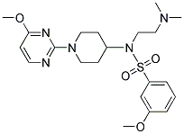 N-[2-(DIMETHYLAMINO)ETHYL]-3-METHOXY-N-[1-(4-METHOXYPYRIMIDIN-2-YL)PIPERIDIN-4-YL]BENZENESULFONAMIDE Struktur