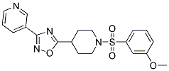 3-(5-(1-[(3-METHOXYPHENYL)SULFONYL]PIPERIDIN-4-YL)-1,2,4-OXADIAZOL-3-YL)PYRIDINE Struktur