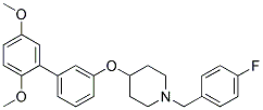 4-[(2',5'-DIMETHOXYBIPHENYL-3-YL)OXY]-1-(4-FLUOROBENZYL)PIPERIDINE Struktur