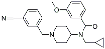 N-[1-(3-CYANOBENZYL)PIPERIDIN-4-YL]-N-(CYCLOPROPYLMETHYL)-3-METHOXYBENZAMIDE Struktur