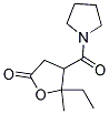 5-ETHYL-5-METHYL-4-(PYRROLIDIN-1-YLCARBONYL)DIHYDROFURAN-2(3H)-ONE Struktur