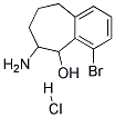 6-AMINO-4-BROMO-6,7,8,9-TETRAHYDRO-5H-BENZOCYCLOHEPTEN-5-OL HYDROCHLORIDE Struktur