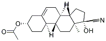 ACETIC ACID (3S,8R,9S,10R,13S,14S,17S)-17-CYANO-17-HYDROXY-10,13-DIMETHYL-2,3,4,7,8,9,10,11,12,13,14,15,16,17-TETRADECAHYDRO-1H-CYCLOPENTA[A]PHENANTHREN-3-YL ESTER Struktur