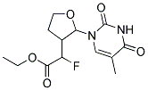 FLUORO-[2-(5-METHYL-2,4-DIOXO-3,4-DIHYDRO-2H-PYRIMIDIN-1-YL)-TETRAHYDRO-FURAN-3-YL]-ACETIC ACID ETHYL ESTER Struktur