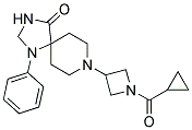 8-[1-(CYCLOPROPYLCARBONYL)AZETIDIN-3-YL]-1-PHENYL-1,3,8-TRIAZASPIRO[4.5]DECAN-4-ONE Struktur