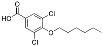 3,5-DICHLORO-4-(HEXYLOXY)BENZOIC ACID Struktur