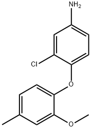 3-CHLORO-4-(2-METHOXY-4-METHYLPHENOXY)ANILINE Struktur