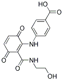 4-[2-(2-HYDROXY-ETHYLCARBAMOYL)-3,6-DIOXO-CYCLOHEXA-1,4-DIENYLAMINO]-BENZOIC ACID Struktur