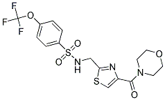 N-([4-(MORPHOLIN-4-YLCARBONYL)-1,3-THIAZOL-2-YL]METHYL)-4-(TRIFLUOROMETHOXY)BENZENESULFONAMIDE Struktur