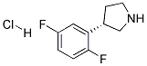 (S)-3-(2,5-DIFLUOROPHENYL)PYRROLIDINE HYDROCHLORIDE Struktur