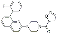 8-(2-FLUOROPHENYL)-2-[4-(ISOXAZOL-5-YLCARBONYL)PIPERAZIN-1-YL]QUINOLINE Struktur