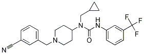 N-[1-(3-CYANOBENZYL)PIPERIDIN-4-YL]-N-(CYCLOPROPYLMETHYL)-N'-[3-(TRIFLUOROMETHYL)PHENYL]UREA Struktur