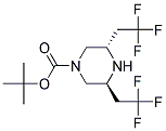 (3S,5S)-3,5-BIS-(2,2,2-TRIFLUORO-ETHYL)-PIPERAZINE-1-CARBOXYLIC ACID TERT-BUTYL ESTER Struktur