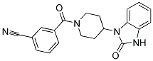 3-([4-(2-OXO-2,3-DIHYDRO-1H-BENZIMIDAZOL-1-YL)PIPERIDIN-1-YL]CARBONYL)BENZONITRILE Struktur