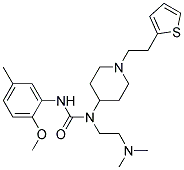 N-[2-(DIMETHYLAMINO)ETHYL]-N'-(2-METHOXY-5-METHYLPHENYL)-N-(1-[2-(2-THIENYL)ETHYL]PIPERIDIN-4-YL)UREA Struktur