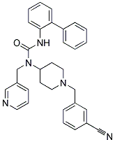 N'-BIPHENYL-2-YL-N-[1-(3-CYANOBENZYL)PIPERIDIN-4-YL]-N-(PYRIDIN-3-YLMETHYL)UREA Struktur