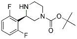 (R)-3-(2,6-DIFLUORO-PHENYL)-PIPERAZINE-1-CARBOXYLIC ACID TERT-BUTYL ESTER Struktur