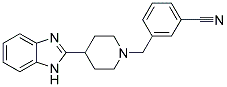 3-([4-(1H-BENZIMIDAZOL-2-YL)PIPERIDIN-1-YL]METHYL)BENZONITRILE Struktur