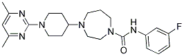 4-[1-(4,6-DIMETHYLPYRIMIDIN-2-YL)PIPERIDIN-4-YL]-N-(3-FLUOROPHENYL)-1,4-DIAZEPANE-1-CARBOXAMIDE Struktur