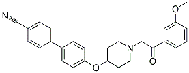 4'-((1-[2-(3-METHOXYPHENYL)-2-OXOETHYL]PIPERIDIN-4-YL)OXY)BIPHENYL-4-CARBONITRILE Struktur