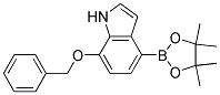 7-(BENZYLOXY)-4-(4,4,5,5-TETRAMETHYL-1,3,2-DIOXABOROLAN-2-YL)-1H-INDOLE Struktur