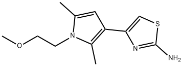 4-[1-(2-METHOXY-ETHYL)-2,5-DIMETHYL-1H-PYRROL-3-YL]-THIAZOL-2-YLAMINE Struktur