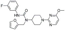 N'-(3-FLUOROPHENYL)-N-(2-FURYLMETHYL)-N-[1-(4-METHOXYPYRIMIDIN-2-YL)PIPERIDIN-4-YL]UREA Struktur