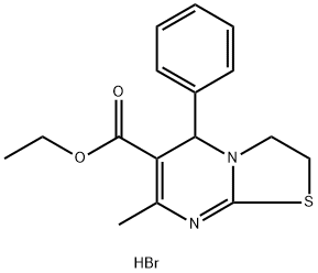 6-(ETHOXYCARBONYL)-7-METHYL-5-PHENYL-2,3-DIHYDRO-5H-[1,3]THIAZOLO[3,2-A]PYRIMIDIN-8-IUM BROMIDE Struktur