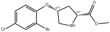 METHYL (2S,4S)-4-(2-BROMO-4-CHLOROPHENOXY)-2-PYRROLIDINECARBOXYLATE Struktur