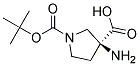 (S)-3-AMINO-1-(TERT-BUTOXYCARBONYL)PYRROLIDINE-3-CARBOXYLIC ACID Struktur