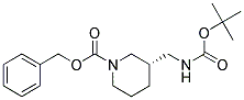 (S)-BENZYL-3-((TERT-BUTOXYCARBONYLAMINO)METHYL)PIPERIDINE-1-CARBOXYLATE Struktur